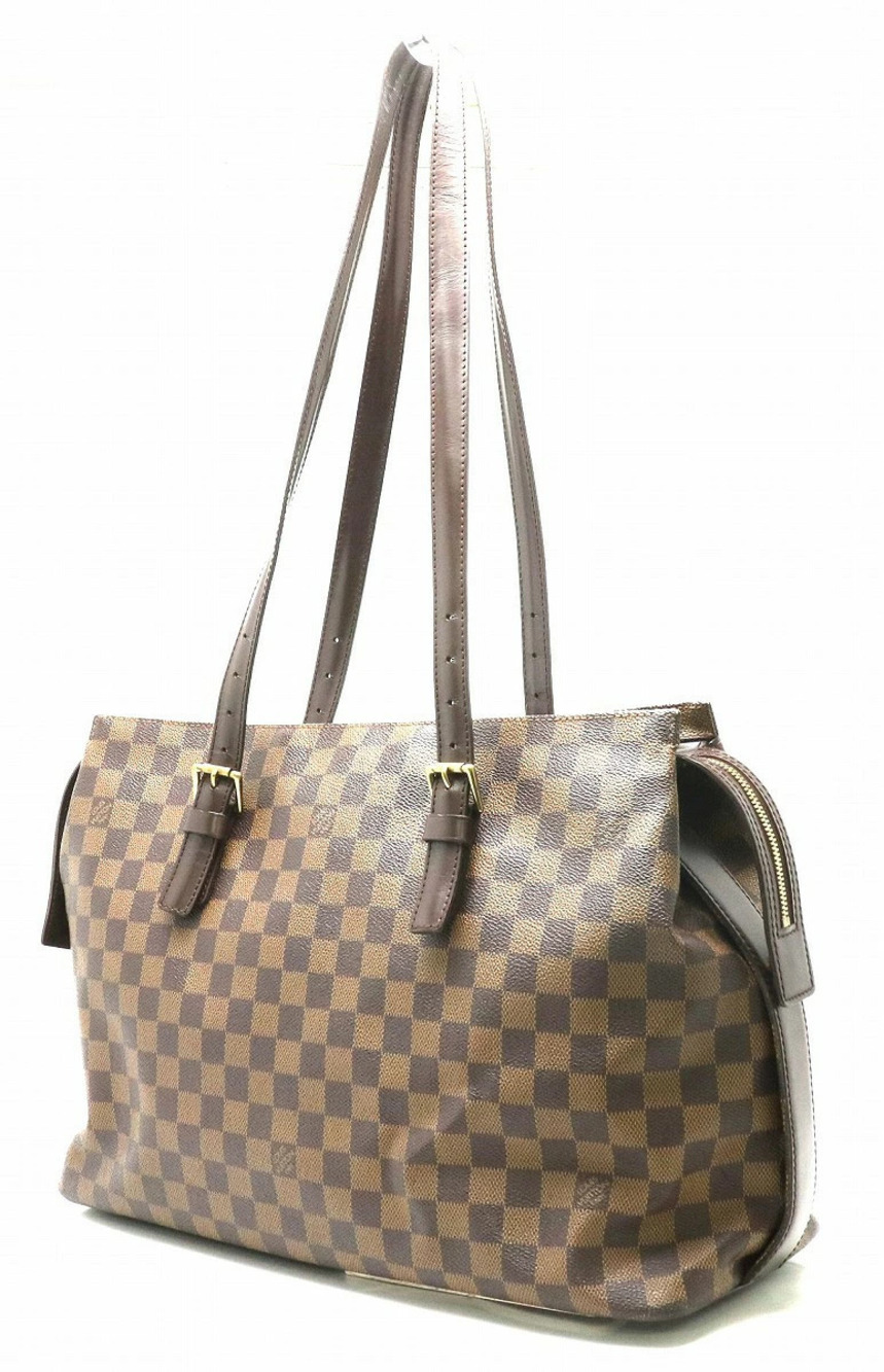 Louis Vuitton s Bag Chelsea Tote Damier Shoulder Brown